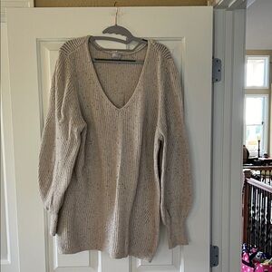 Chico's Beige V-Neck Sweater